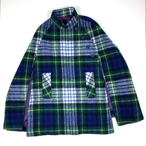 Vintage 1960s Ború by Jimmy Hourihan of Dublin Wool Tartan Cape with belt, EUC. - Picture 9 of 14